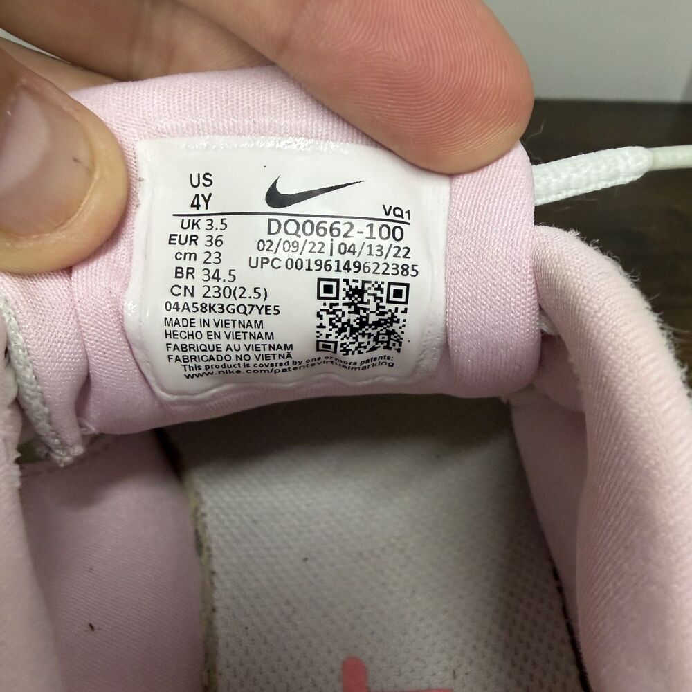 Nike Star Runner 3 DQ0662-100 White Pink Running Shoes Girls 4Y Womens 5.5 - Picture 4 of 6